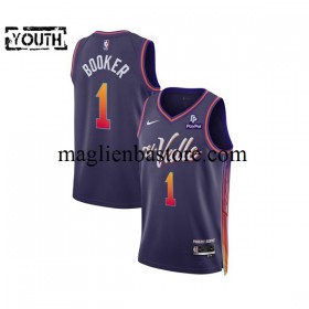 Maglia NBA Phoenix Suns Devin Booker 1 2023-2024 Nike City Edition Viola Swingman - Bambino